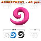 4b2kty acrylic spiral coil tapers ear lobe piercing