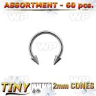 4b2kz6 of surgical steel eyebrow cbr horseshoes 1mm 2mm cones belly piercing