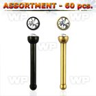 4b2kze ion plated surgical steel nose screw spirals 1mm round nose piercing