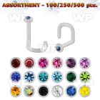 4b2s0k bio flex nose screw spirals 1mm 1 5mm round crystals nose piercing