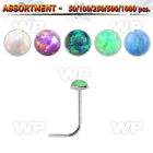 4b2s9y bulk of silver nose piercing nose bones w 1 5mm round syn nose piercing