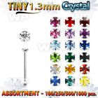 4b2sk0 silver 925 nose bone 1 25mm round prong set crystal nose piercing