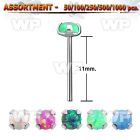 4b2sly silver 925 un bent nose stud prongset 2 5mm round dome nose piercing