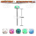 4b2slz silver 925 un bent nose stud prongset 2mm round dome shap nose piercing