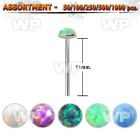 4b2syl silver 925 un bent nose stud 2mm round dome shaped synthe nose piercing