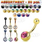 4b2tp4 of ion plated steel belly bananas 1 6mm an 8mm jewel bal belly piercing