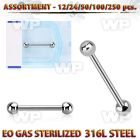 4b2yl9 eo gas sterilized implant grade steel barbell 4mmball