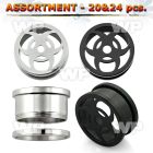 4b2zpy 24 pcs of ion plated steel screw fit flesh tunnel las ear lobe piercing