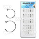 4f6bus box w of 316l steel fake nose clips 0 8mm diameter 8mm nose piercing