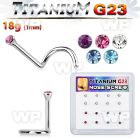 4fhu3k box w g23 titanium nose screw spirals 1mm press fit crys nose piercing