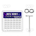 4fqduzy box of silver nose bone plain silver infinity symbol sha nose piercing