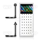 4fu30 box w black ion plated surgical steel nose screw spirals nose piercing