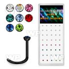 4fu3s4 box w black ion plated surgical steel nose screw spirals nose piercing