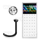 4fu3y box w black ion plated surgical steel nose screw spirals nose piercing