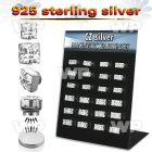4gvji6 display w magnetic ear studs 5mm 4mm clear silver 925 belly piercing