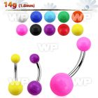 4u37 steel belly bananas 1 6mm 5 8mm solid acrylic color bal belly piercing