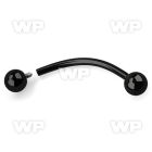 4urm4 black ion plated 316l steel banana internal threading bal eyebrow piercing
