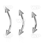 4uwkp6u 316l steel micro banana 0 8mm 3mm cones eyebrow piercing