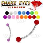 4uwq4b surgical steel snake eye piercing banana 1 2mm 3mm acryl eyebrow piercing