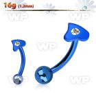 4uwrx6 ion plated 316l steel micro banana w small horizontal hea eyebrow piercing