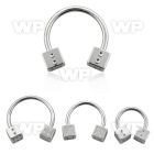 64318s surgical steel cbr horseshoe 1 6mm 5mm dices belly piercing