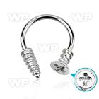 6436o surgical steel cbr horseshoe 1 6mm one cross screw top ear lobe piercing