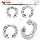 64a6u0 surgical steel cbr horseshoe 5mm internally threaded 7mm belly piercing