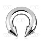 64a6uk surgical steel cbr horseshoe 6mm internally threaded 8mm belly piercing