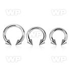 64a6ut surgical steel cbr horseshoe 3mm internally threaded 6mm belly piercing
