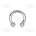 64at surgical steel cbr horseshoe 3mm internally threaded 6mm belly piercing
