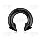 64r6u0 black ion plated surgical steel cbr horseshoe 5mm intern belly piercing