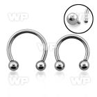 64w48u surgical steel cbr horseshoe 1 2mm internally threaded belly piercing