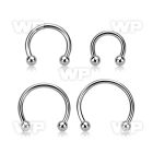 64w4ks surgical steel cbr horseshoe 1 2mm 2 5mm ball belly piercing
