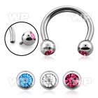 64wk68u surgical steel cbr horseshoe 1 2mm internally threaded belly piercing