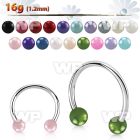 64wma surgical steel cbr horseshoe 1 2mm 3mm faux pear ball belly piercing