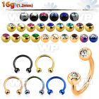64wrk6 ion plated 316l steel micro bananas 1 2mm 3mm press fit belly piercing