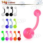 74uhq flexible acrylic belly ring 5 8mm acrylic uv balls lengt belly piercing