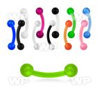 74uwq4 acrylic micro banana 1 2mm 3mm balls length 8mm 5 16 eyebrow piercing