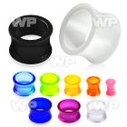 7ma1 plain double flared flesh tunnel made from semi transpare ear lobe piercing