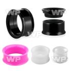 7xm acrylic double flare internal screw fit flesh tunnel ear lobe piercing