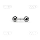 8m40 316l steel fake cheater plug 2 ball shaped ends size 4mm ear lobe piercing