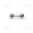 8m4s 316l steel fake cheater plug 2 ball shaped ends size 5mm ear lobe piercing