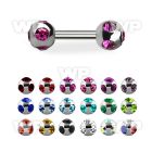 8mjc40 316l steel fake cheater plug 4mm multi jewel ball shaped ear lobe piercing