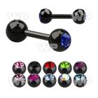 8mrc4s ion plated 316l steel fake cheater plug 5mm jewel ball ear lobe piercing