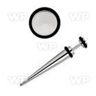 8rm surgical steel fake taper o ring s size 6mm ear lobe piercing