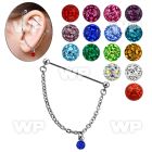 8u131e surgical steel industrial barbell 14g 1 6mm 5mm balls 