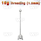 8u137o surgical steel industrial barbell 1 2mm 4mm cone casted 