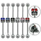 8u13x0 316l steel industrial barbell 1 6mm 5mm ballson both sid 