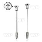 8u13xe9 surgical steel industrial barbell 14g 1 6mm cross screw ear piercing others