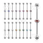 8u13xek 316l steel industrial barbell 1 6mm 5mm ballson both sid 